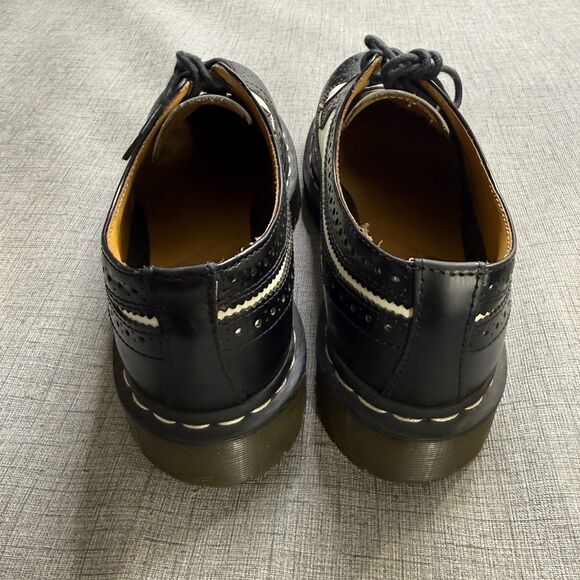 Dr. Martens 3989 Brogue Leather Wingtip Black White -Platform Oxford Men\'s US 8 main image 10